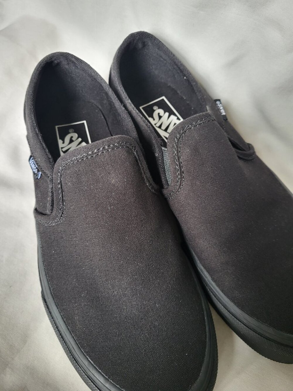 Vans Sneakers Women's 7.5 Black Slip On Skater Egirl Surfer Normcore School - Picture 9 of 14